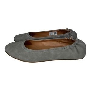 NEW TOMS Judith Women's Slip On Ballet Flats Grey Suede PU Size 7 10020436